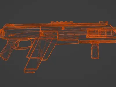 Sci-fi Assault Rifle  Game Ready  - R101 Low-poly 3D model