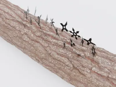 Shurikens Pack Low-poly 3D model