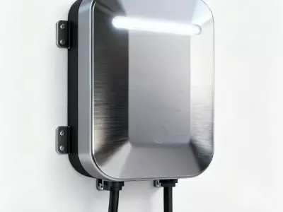 Realistic Home EV Wallbox 3D Model 3D Model Low-poly 3D model