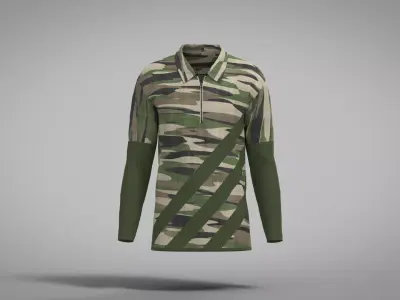 Military Outfit - T-shirt Low-poly 3D model 55