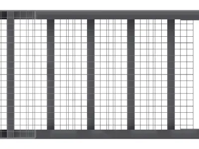 Industrial steel ladder 3D model