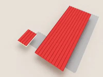 Polyurethane  Sandwich Panel Free 3D model