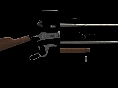Winchester 1894 Low-poly 3D model