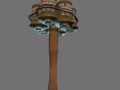 big granade Low-poly 3D model
