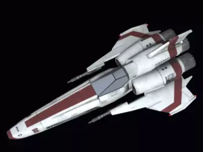 Viper Galactica Low-poly 3D model