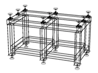 Heavy Duty Steel Stand for Precision Surface Plate 3D model