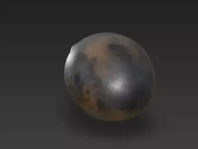 Sci-Fi Aerodynamic Drop Capsule - Industrial Rusty Metal Pod  3D model