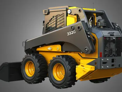 332G Skid Steer Loader with Forestry Package - Bucket 3D model