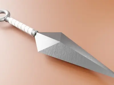 kunai Knife Low-poly 3D model buy