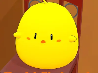 3Dmodel Hiyokomanju Low-poly 3D model