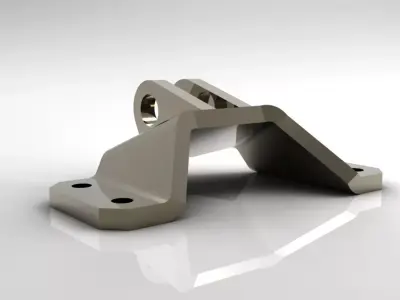 Ge jet engine bracket- sheetmetal experiment  Free 3D model