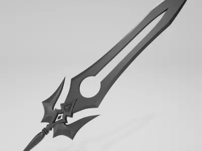 Low Poly Vampire Sword 3D model