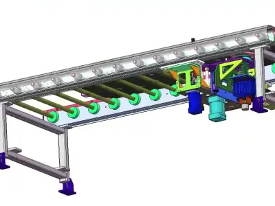 Automated Pallet Handling with Lifter and Incline Options  3D model