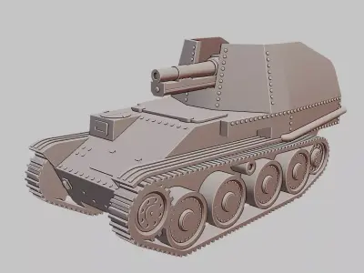 Grille Ausf M vehicle 3D Printable Model 3D print model