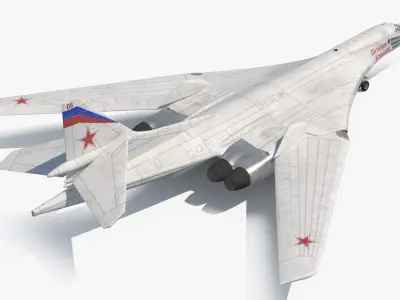 Strategic Bomber Tupolev Tu-160 Blackjack 3D model