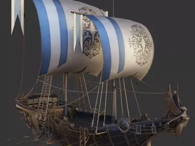 Ship Pack Low-poly 3D model buy