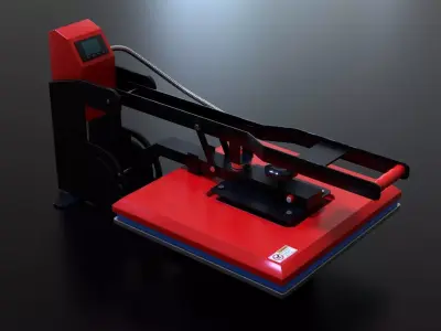 Sublimation T-Shirt flat bed Heat Press Machine 3D model