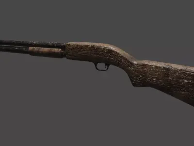 old Rifle Free 3D model