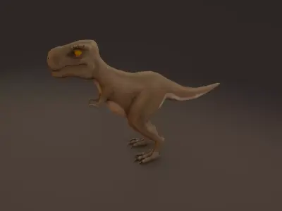 Stylized T-Rex Dinosaur 3D Model Low-poly 3D model