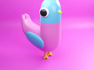 Realistic Bird Toy Free 3D model