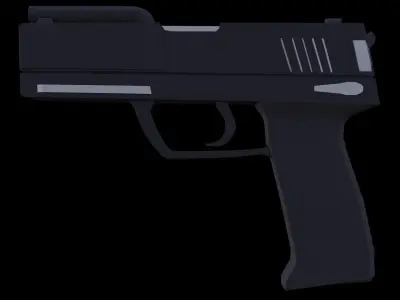 Simple Gun Free 3D model