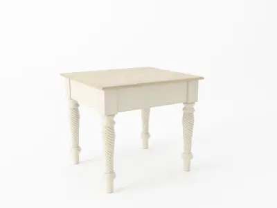 Wilshire Antique Wood End Table 3D model