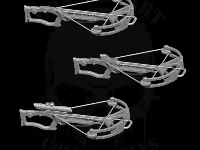 Crossbow 3D printable files for action figures 3D print model