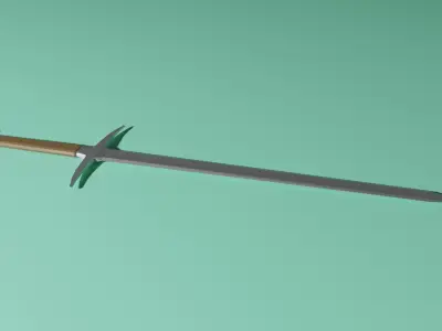 Low poly medieval sword Free low-poly 3D model order