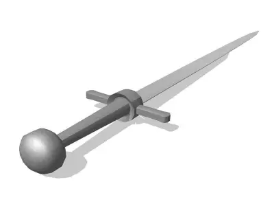 sword Low-poly 3D model 12