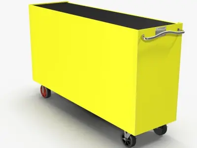 Tool Storage Yellow Low-poly 3D model