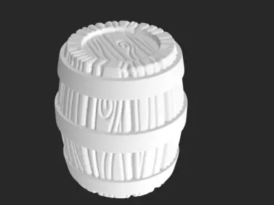 Vintage Barrel 3D model