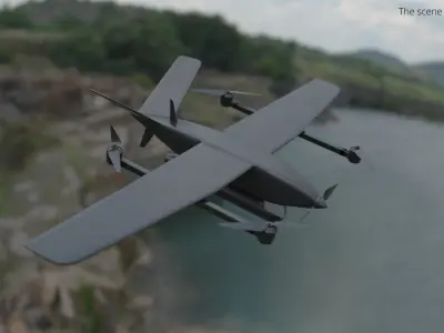  Tactical Reconnaissance Drone Aircraft Black 