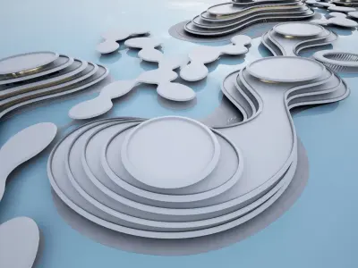 3D concept city 3D model