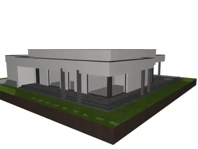 Modern Minimalist House  Detailed Residential 3D Model 3D model