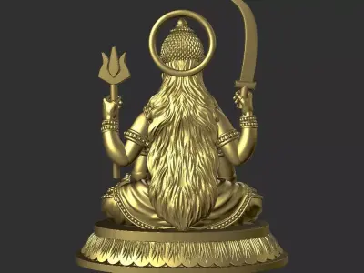 Parvathy devi mata murti high definition stl file 3D print model