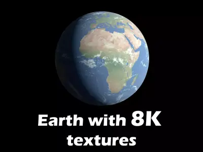 Earth 3D model with 8k textures Free low-poly 3D model