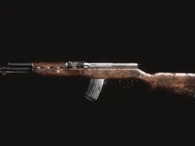 SKS Rifle Low-poly 3D model