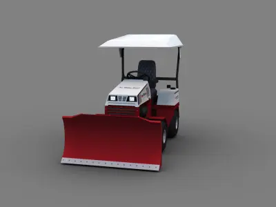 Snow Plow Truck Low-poly 3D model