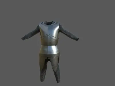 Colection armors and helmets Low-poly 3D model