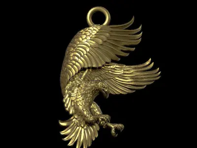 hawk pendant 3D print model