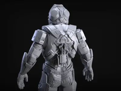 Sci-Fi Armor 3 Sculpt 3D model