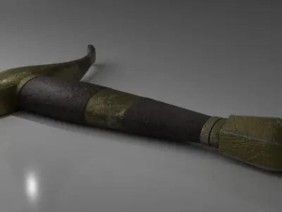 Crusader Damascus Blade Low-poly 3D model