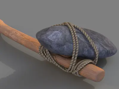 ancient ax Low-poly 3D model