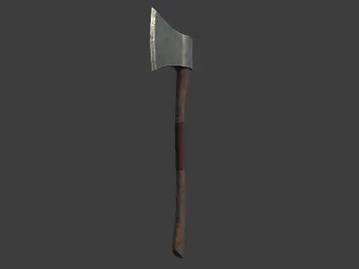 Low Poly Game Ready Axe Low-poly 3D model