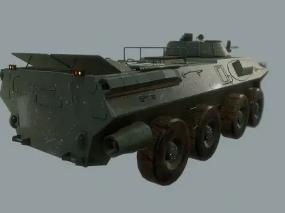 BTR-90 Russian APC Low-poly 3D model