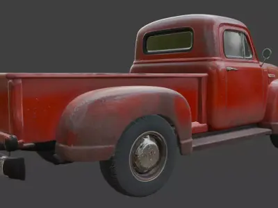 Vintage Rusty Pickup Truck 3D Model 3D model 10