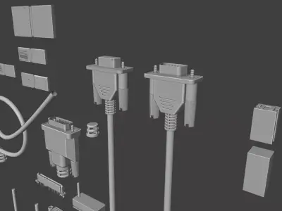 ColorfulCableAndConnector3DModelPack 3D model