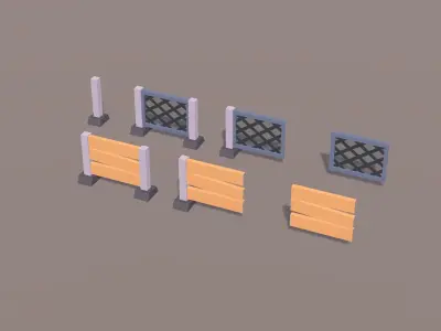 Simple Construction Pack Low-poly 3D model
