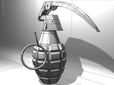Hand Fragmentation Grenades Low Poly Low-poly 3D model