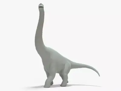 Brachiosaurus Rigged Basemesh Low-poly 3D model